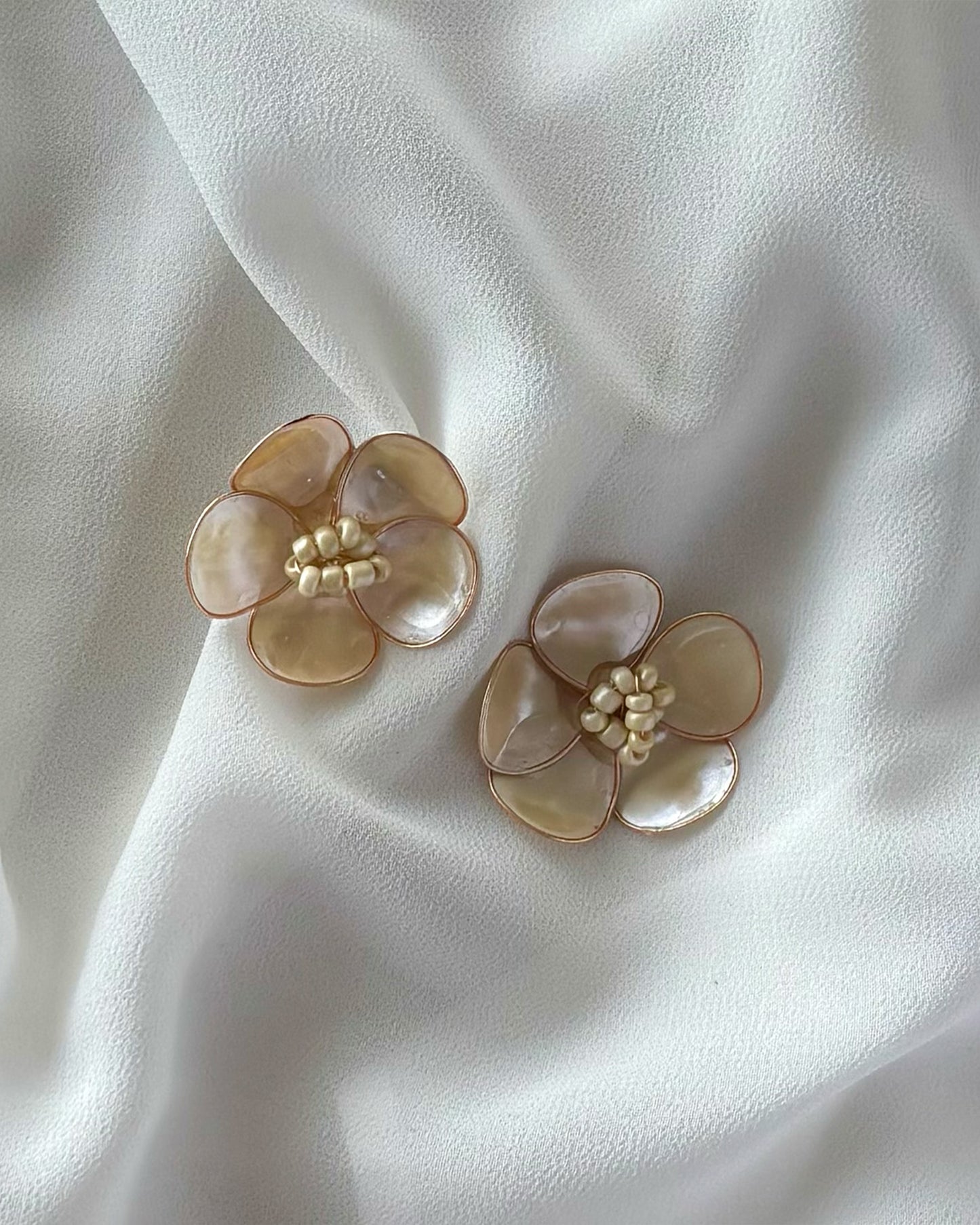 Midi Flor Champagne y Crema