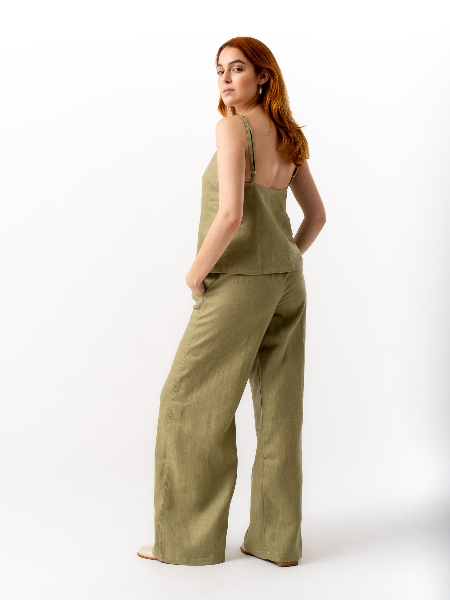 Linen Pants VINEYARD Olive