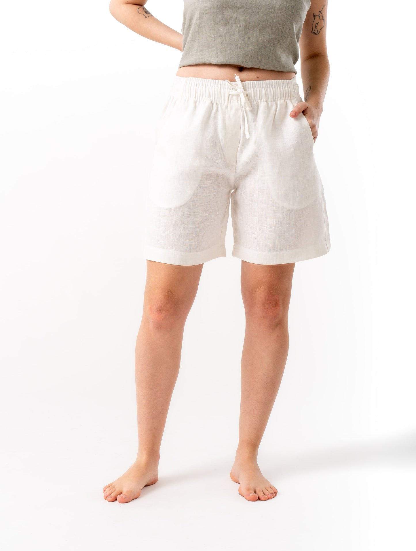 Linen Shorts MOVEMENT White