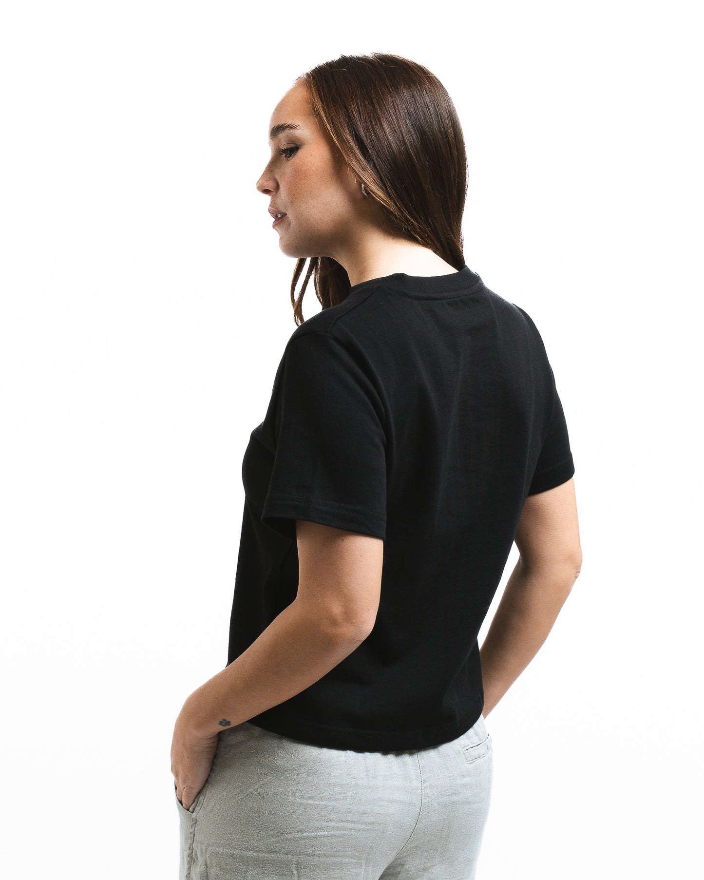 Crew Neck 100% Cotton T-shirt Black