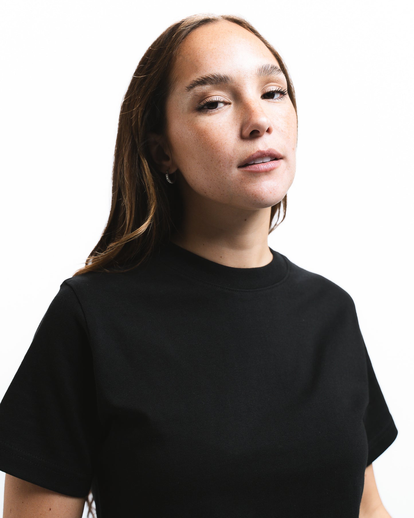 Crew Neck 100% Cotton T-shirt Black