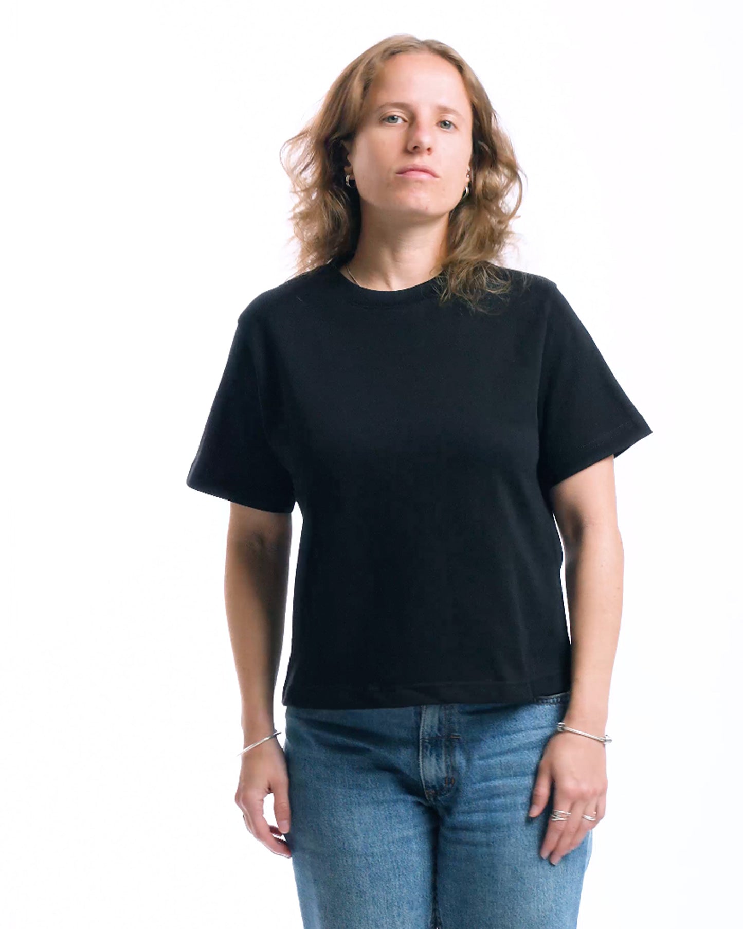 Crew Neck 100% Cotton T-shirt Black