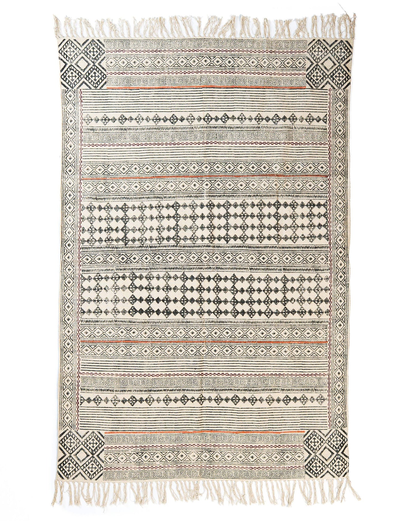 Block Print Rug SANTULAN 120*180 cm