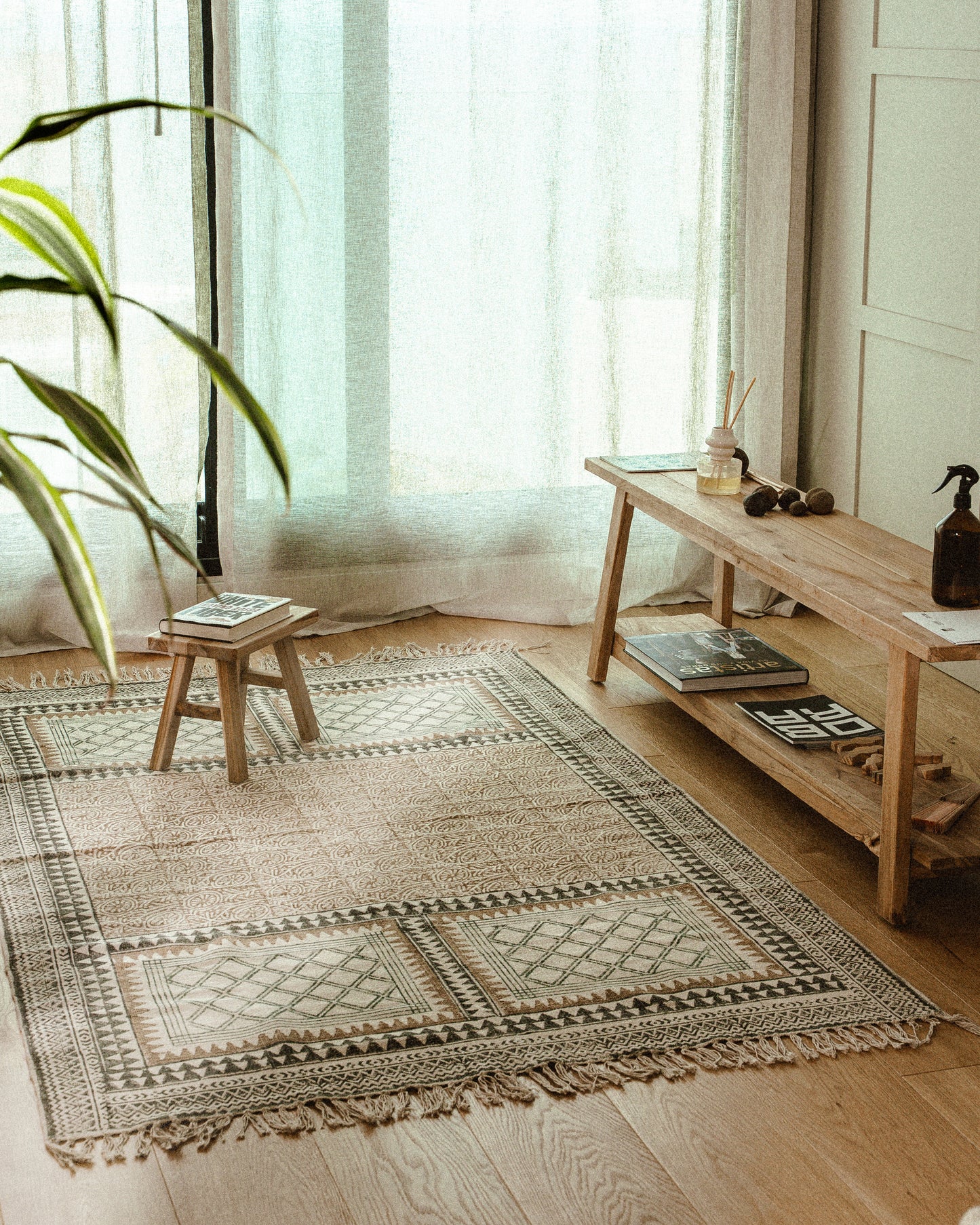 Block Print Rug BHUMI 120*180 cm