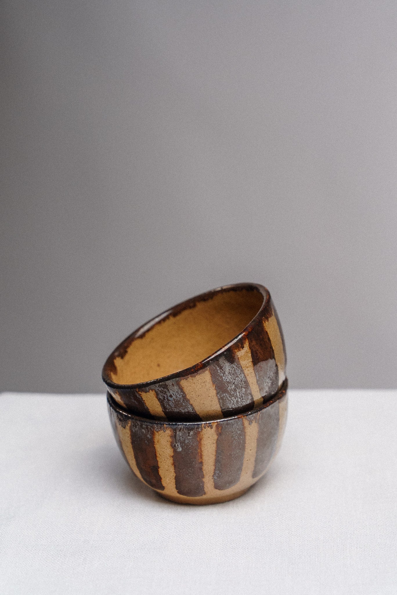 Set of 2 SANTANA Cups - Brown