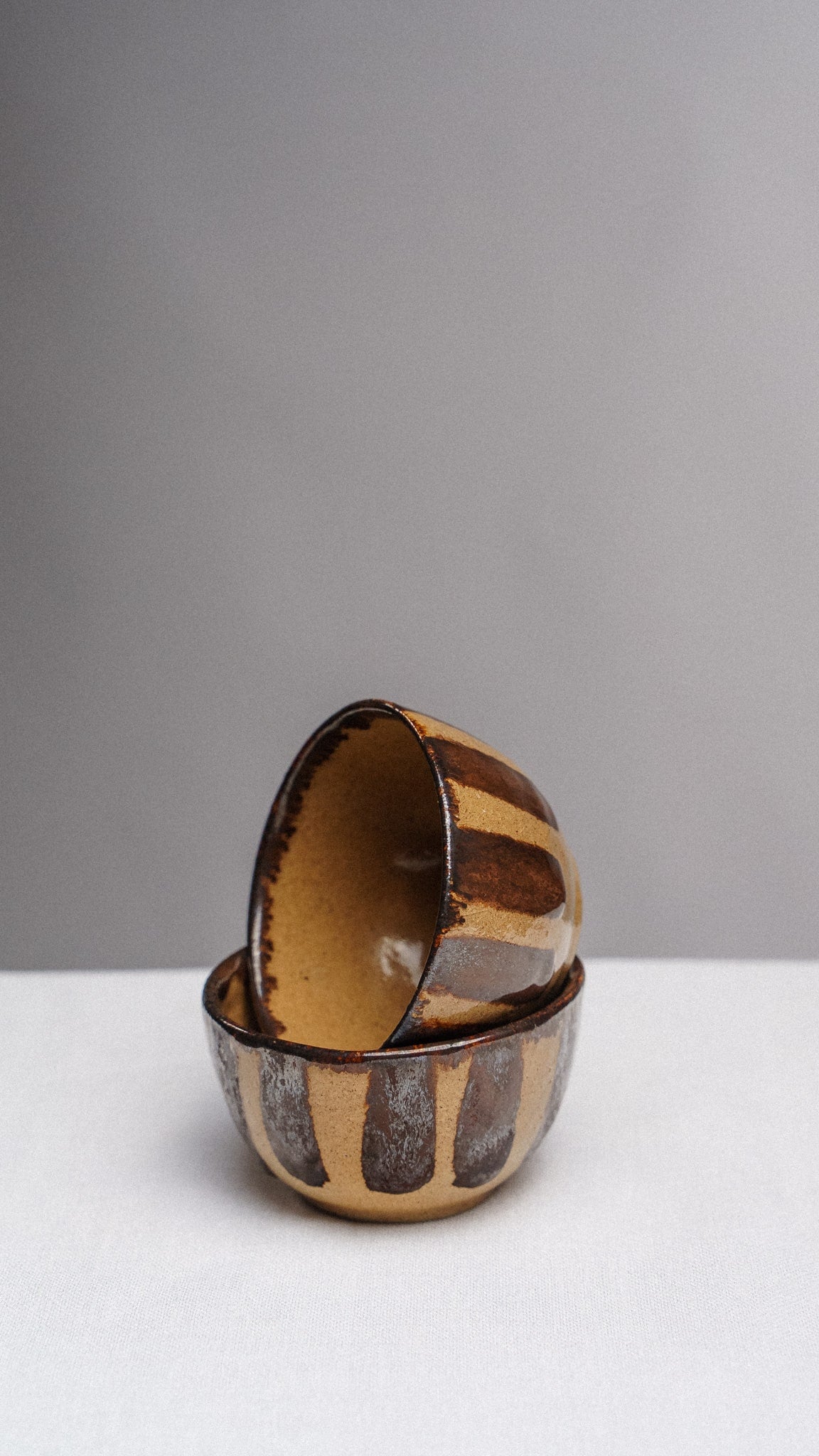 Set of 2 SANTANA Cups - Brown