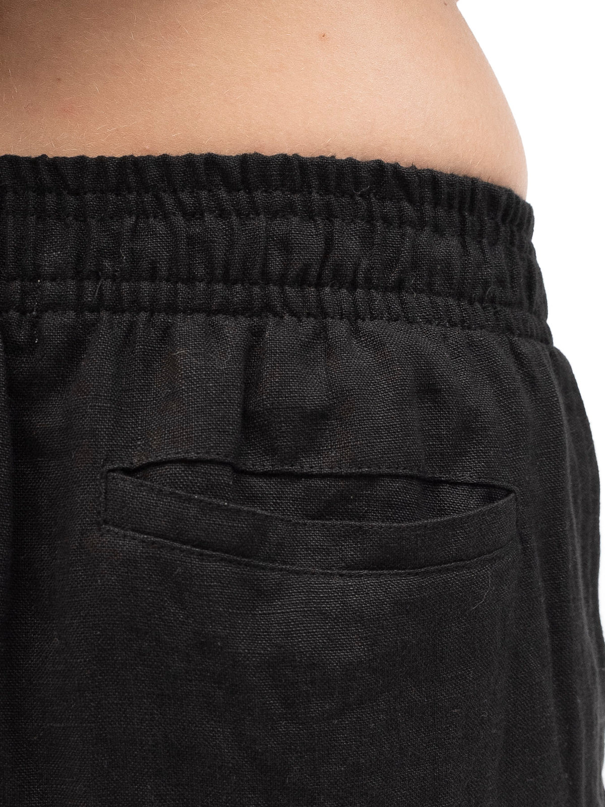 Pantalón de lino Elastizado VIÑEDO Negro