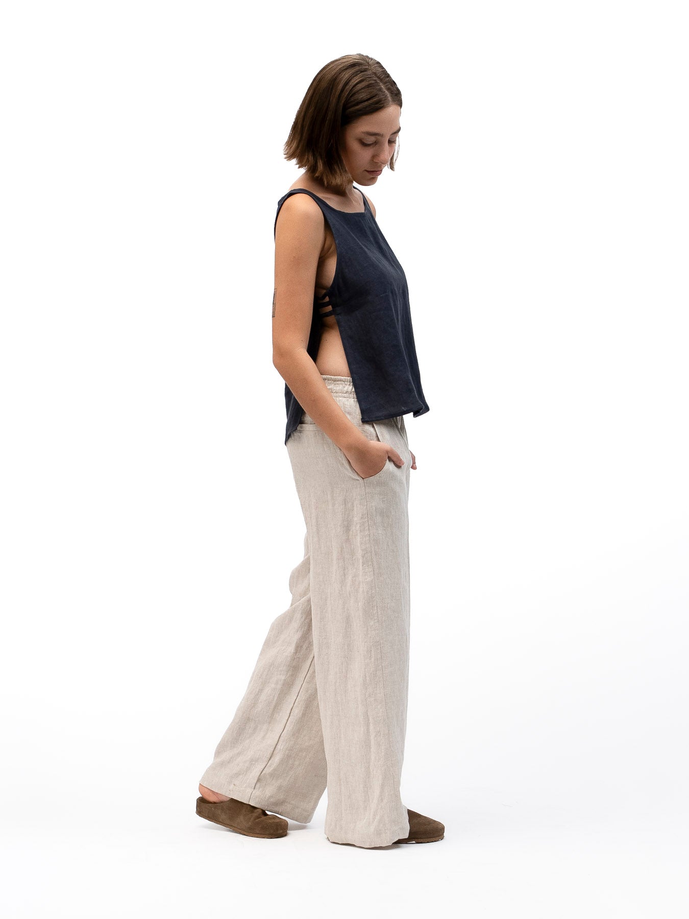 Linen Pants VINEYARD Beige Linen