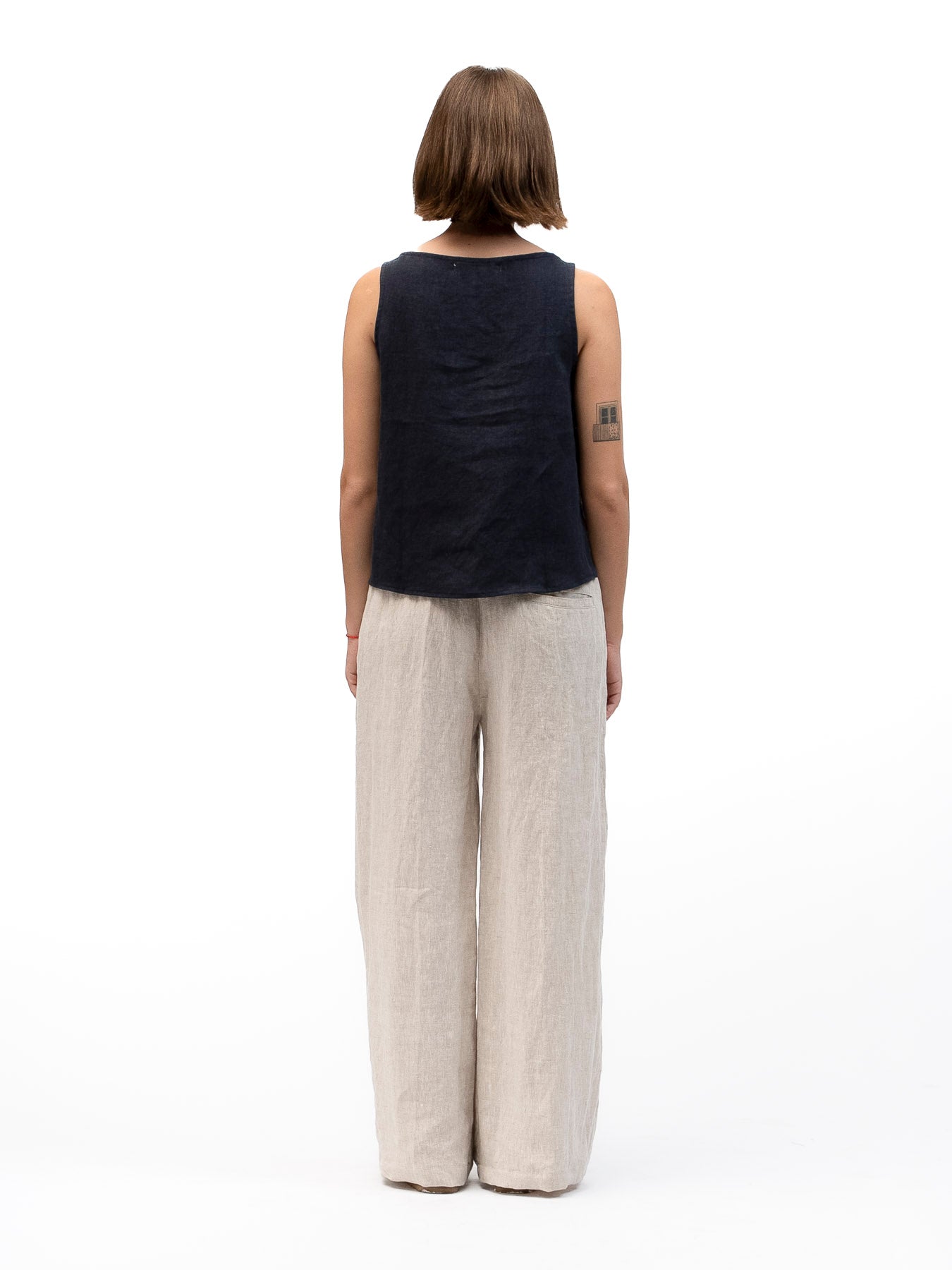 גופייה סול פשתן כחול נייבי