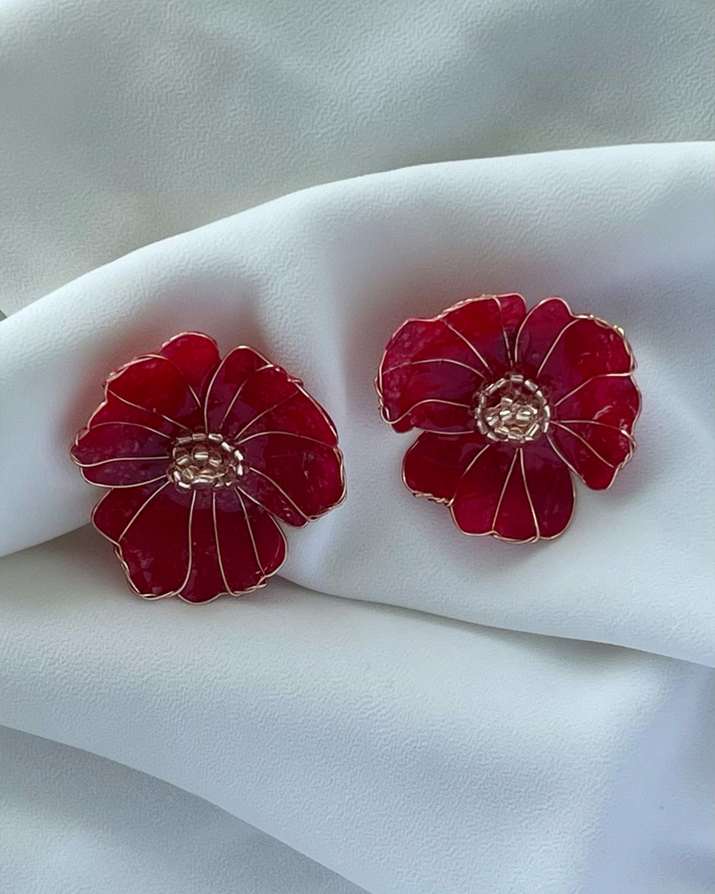 Pétalo Redondo Rojo y Champagne