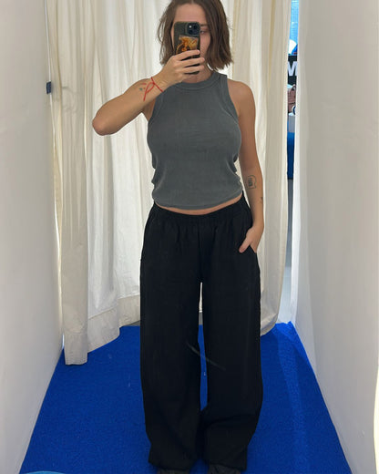 Linen Pants VINEYARD Black