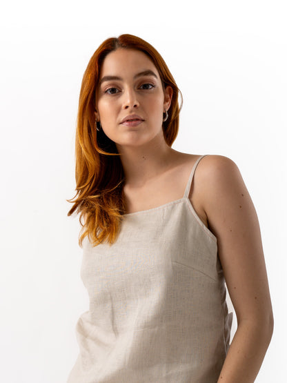 Top de lino COSTERO Beige