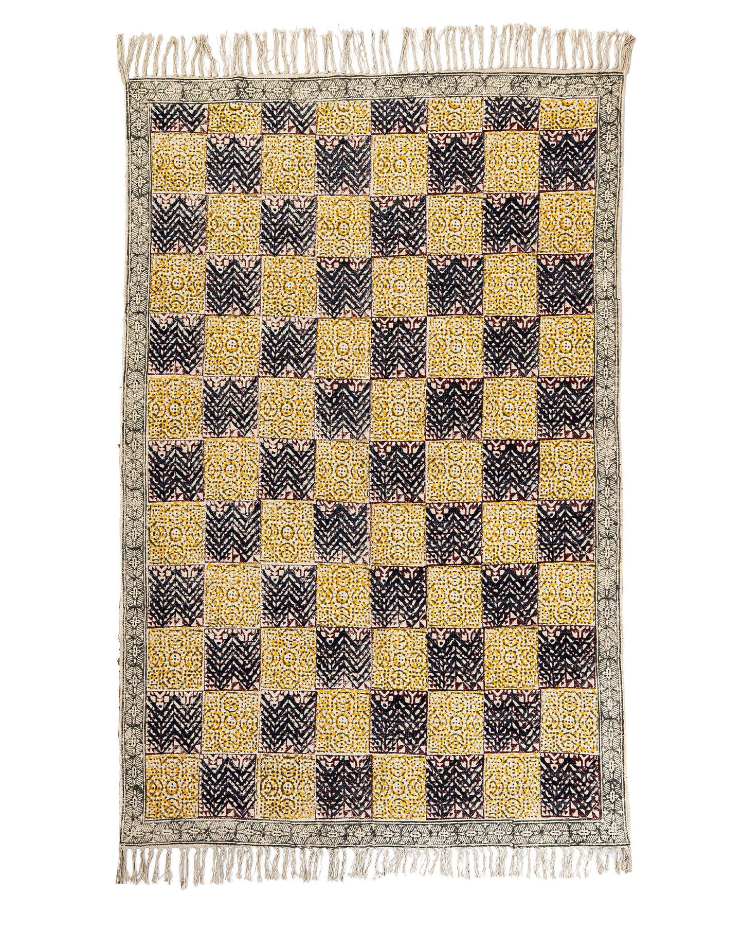 Alfombra Block Print NAVA 120*180 cm