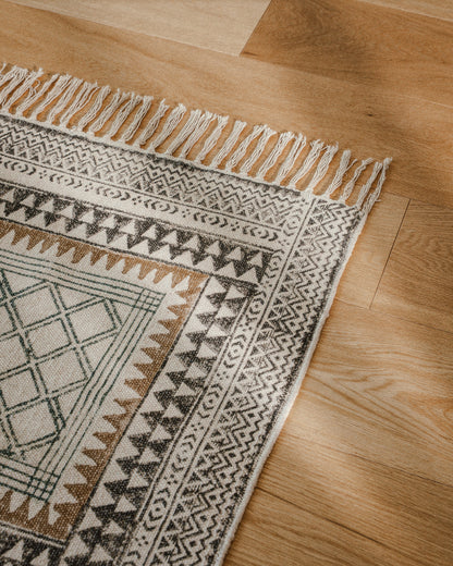 especie humana block print rugs