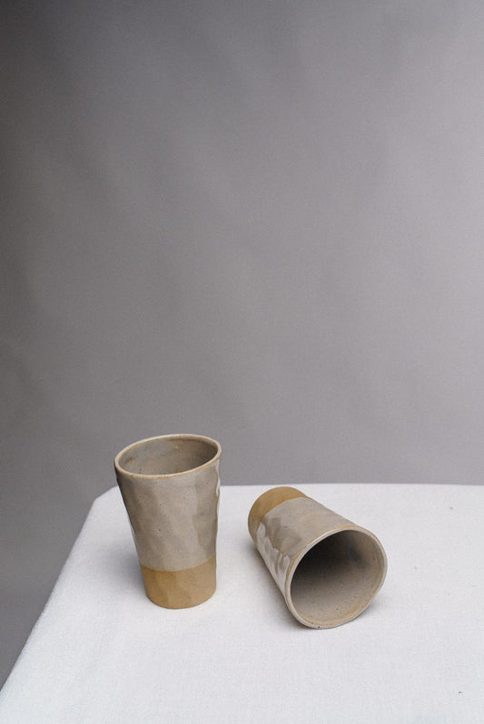 Set de 2 Vasos FIBRA - Gris Perla