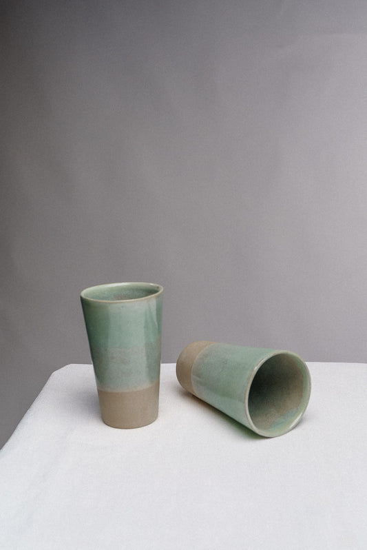Set de 2 Vasos FIBRA - Verde Agua