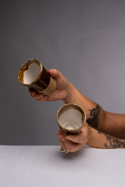 Set de 2 Vasos FIBRA - Marrón