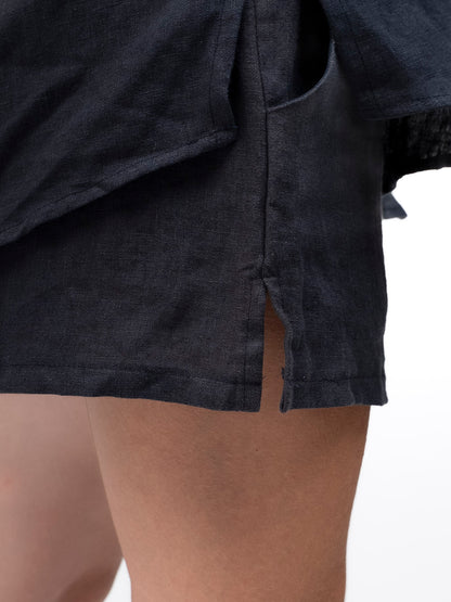 Short de lino Elastizado BOKER Azul Marino