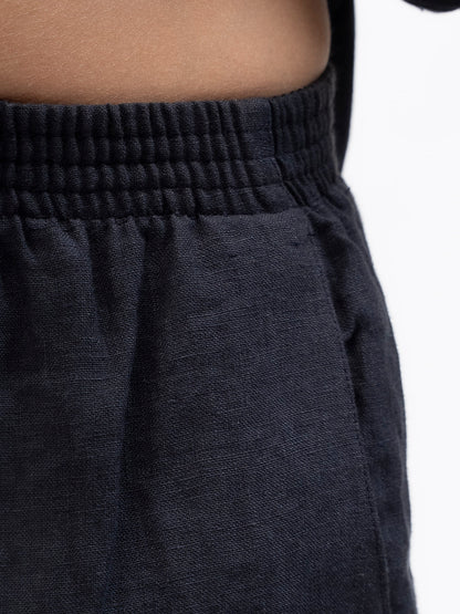 Short de lino Elastizado BOKER Azul Marino