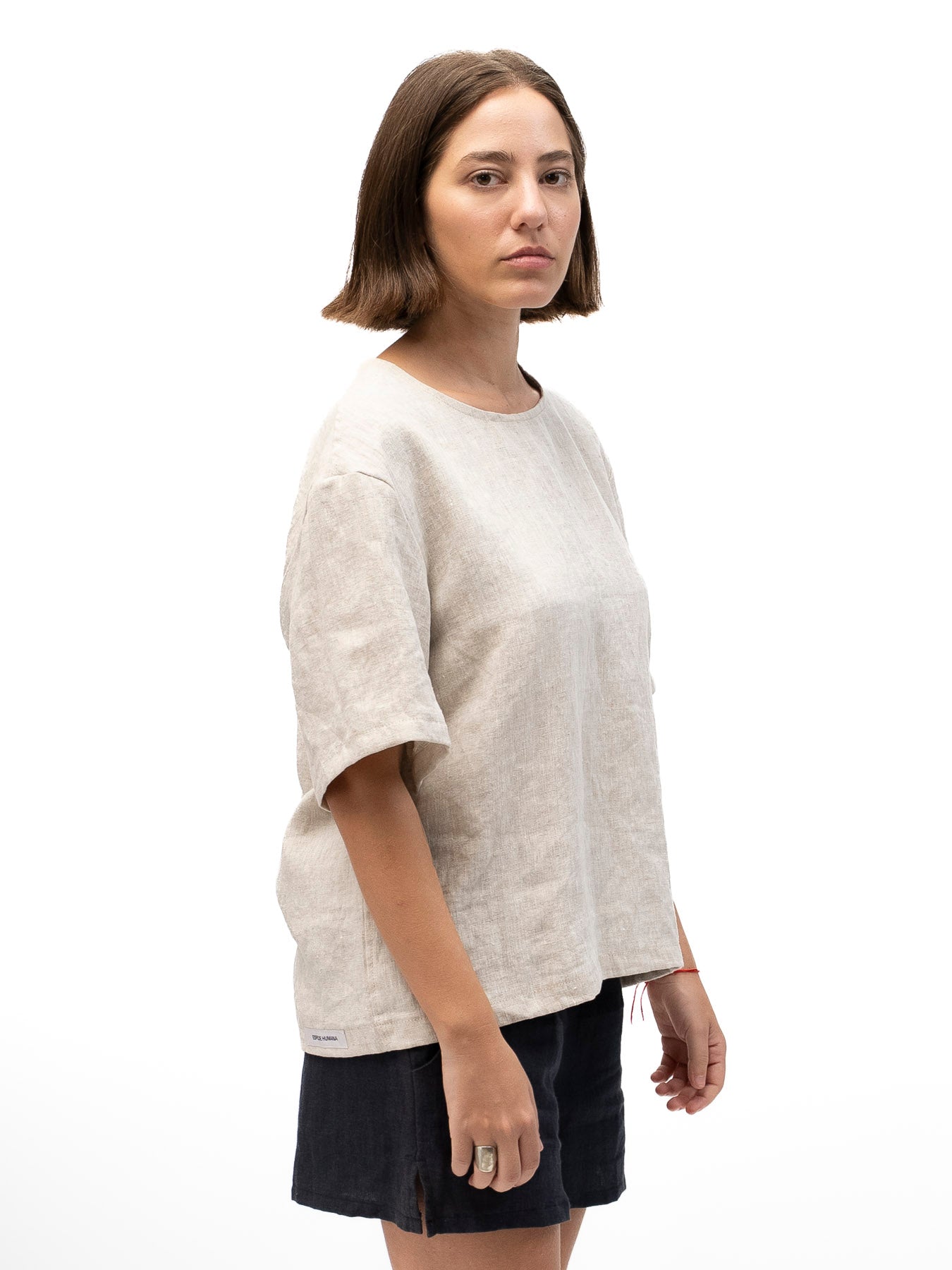 Remera de lino GOLDEN HOUR Beige