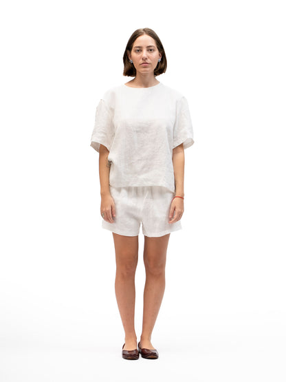 Linen Shorts BOKER White