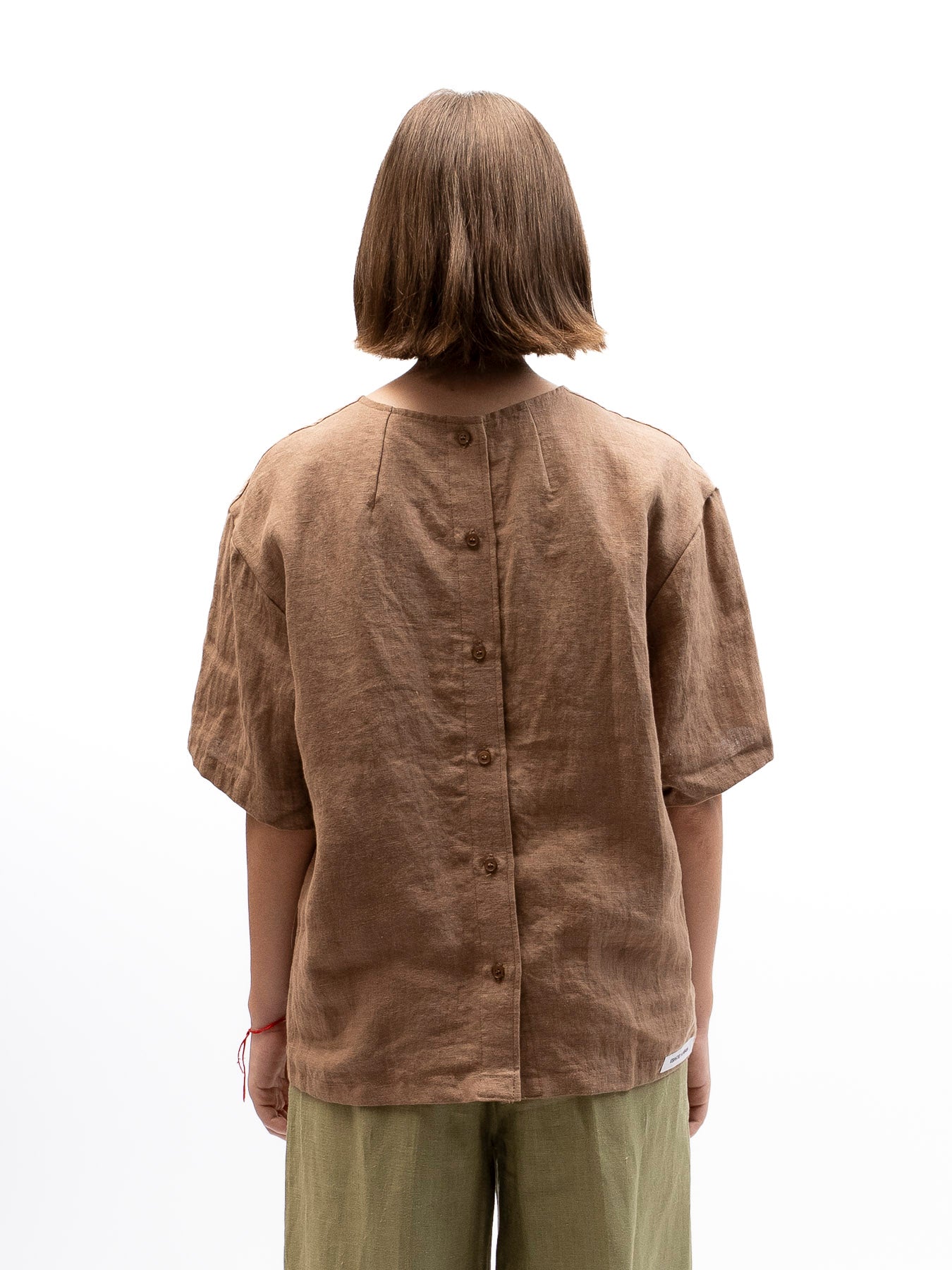 חולצה גולדן אאור פשתן חום