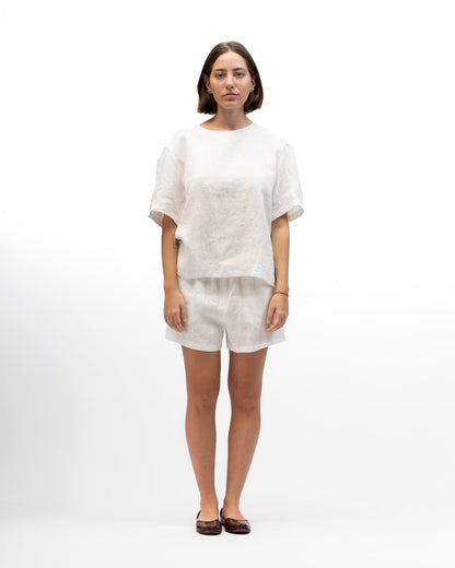 חולצה גולדן אאור פשתן לבן