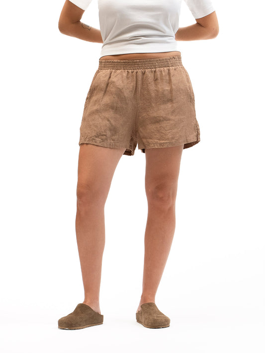 Linen Shorts BOKER Brown