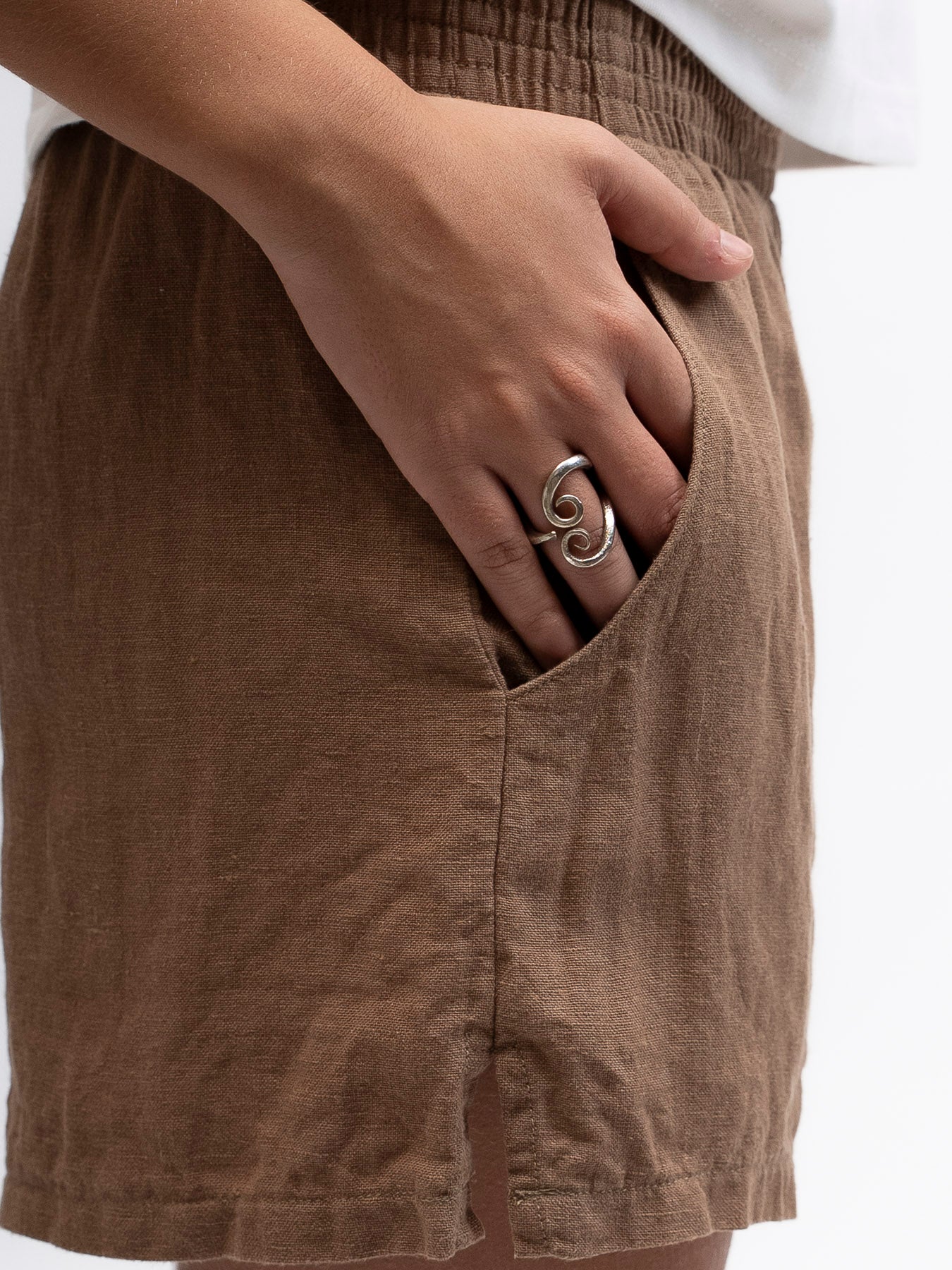 Linen Shorts BOKER Brown