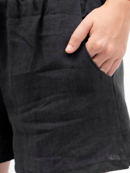 Linen Shorts BOKER Black