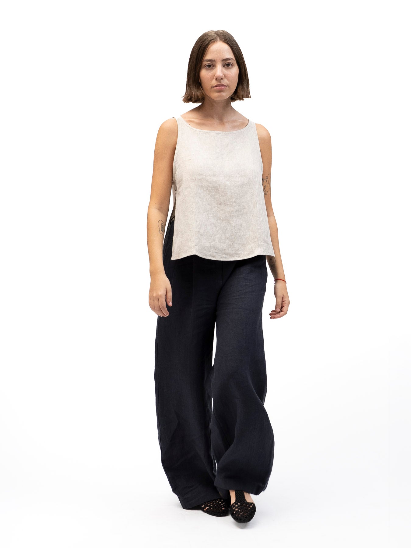 Musculosa de lino SOL Beige