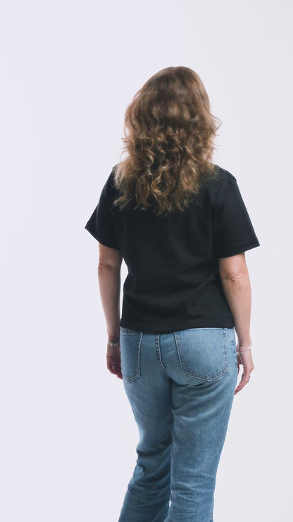 Crew Neck 100% Cotton T-shirt Black