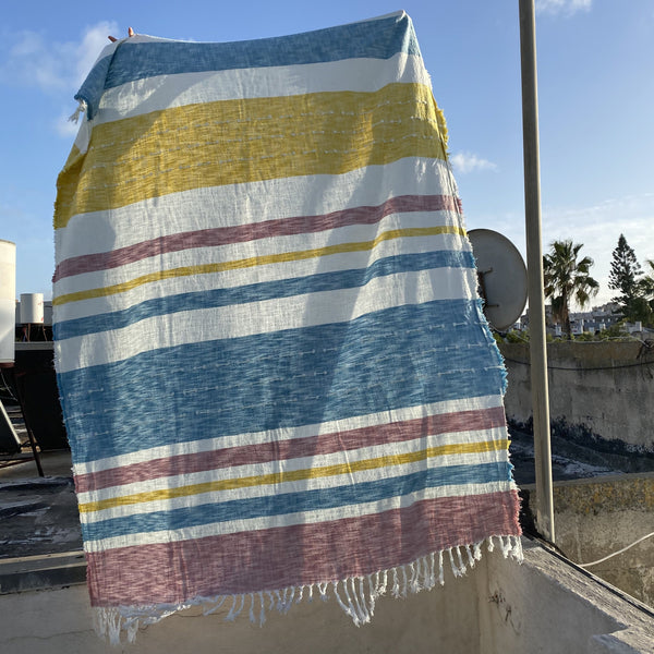 Stripes Beach City Vibes Throw Blanket