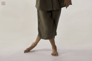 Olive color linen pants
